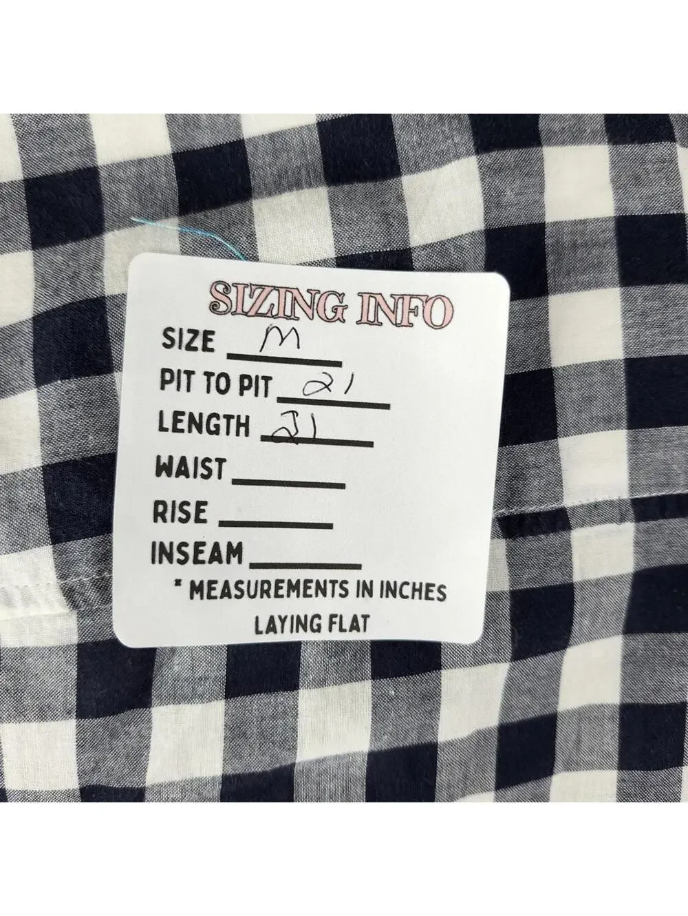 J. Crew Navy and White Plaid Button Down Shirt Medium